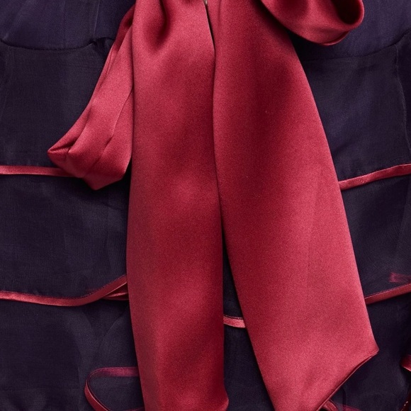 New Zimmerman Belted tiered silk- organza midi dress Size 4 - Picture 6 of 7